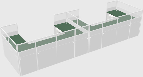 U-shaped cubicle