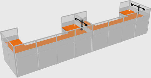 Cabine en u