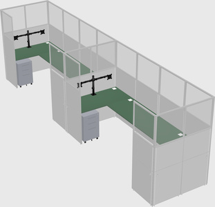 U-shaped cubicle