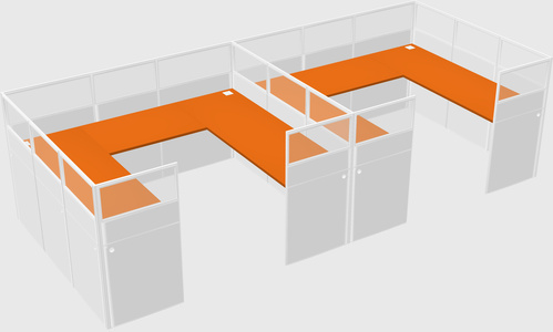U-shaped cubicle