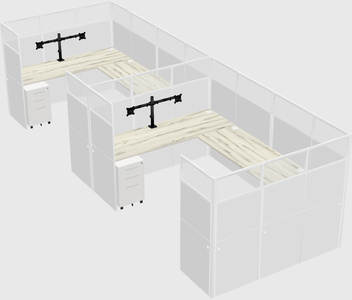 U-shaped cubicle
