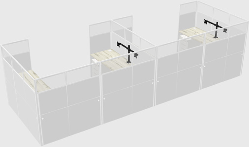 U-shaped cubicle