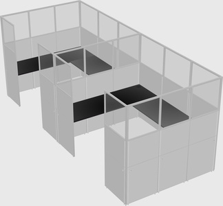 U-shaped cubicle