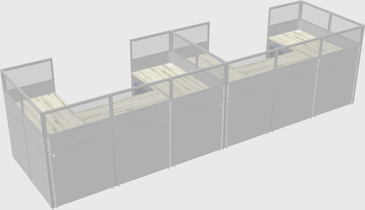 Cabine en u