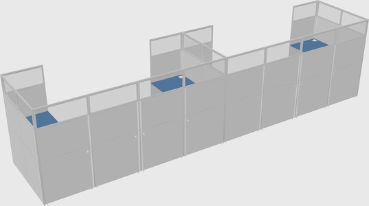 U-shaped cubicle