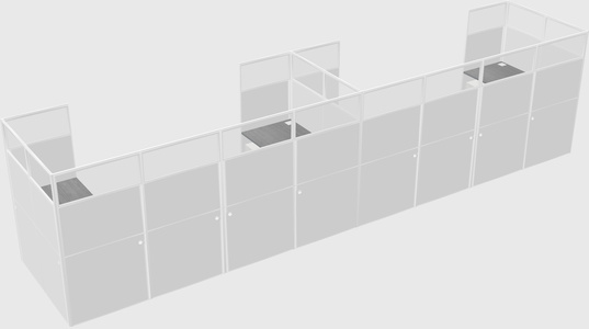 U-shaped cubicle