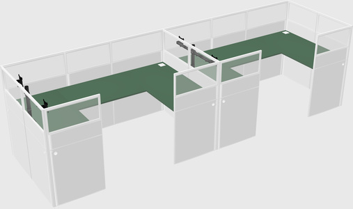 U-shaped cubicle
