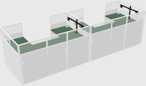 U-shaped cubicle