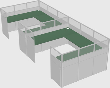 U-shaped cubicle