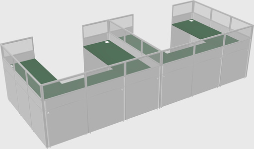 U-shaped cubicle