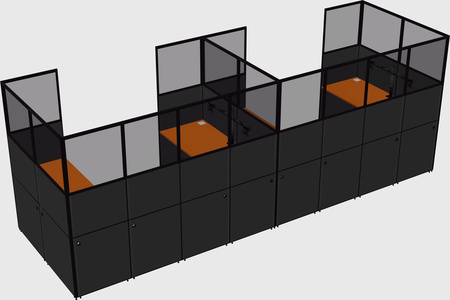 U-shaped cubicle