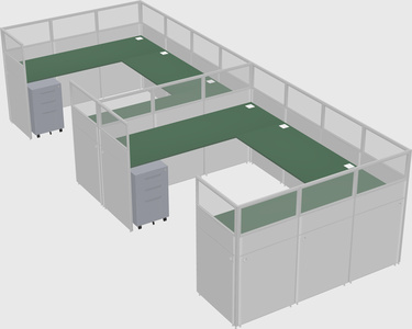 U-shaped cubicle