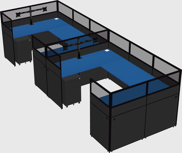 U-shaped cubicle