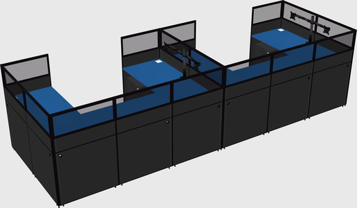 U-shaped cubicle