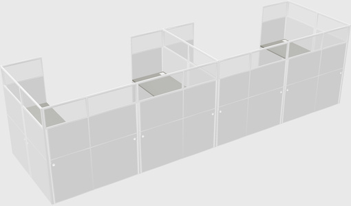 U-shaped cubicle