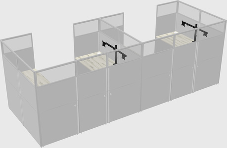 U-shaped cubicle