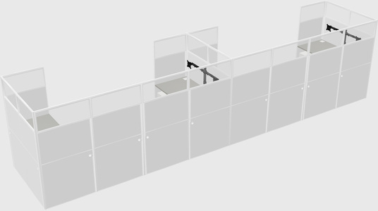 U-shaped cubicle