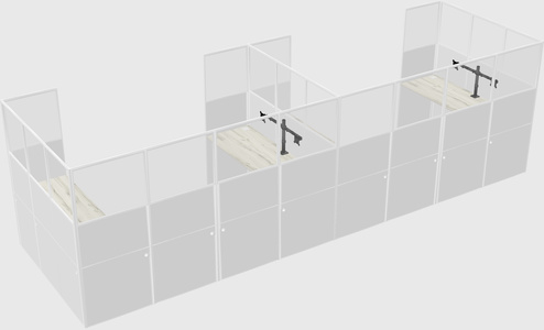 U-shaped cubicle