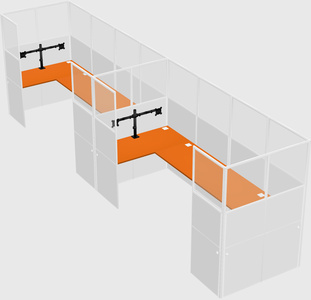 U-shaped cubicle