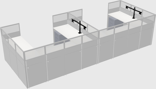 U-shaped cubicle