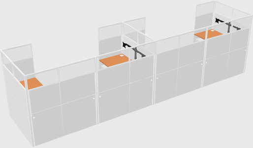 U-shaped cubicle