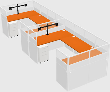 U-shaped cubicle