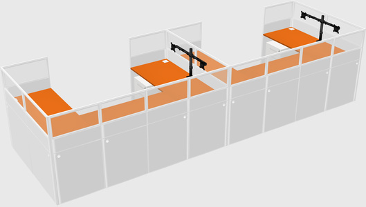 U-shaped cubicle