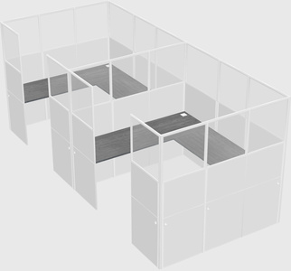 U-shaped cubicle