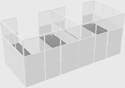 U-shaped cubicle