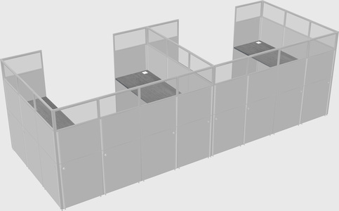U-shaped cubicle