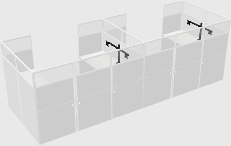 U-shaped cubicle