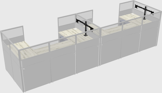 U-shaped cubicle