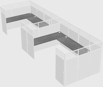 U-shaped cubicle