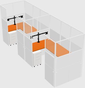 U-shaped cubicle