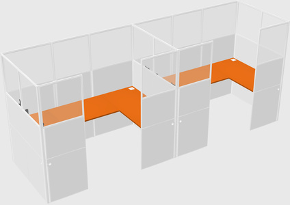 U-shaped cubicle