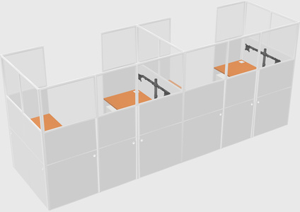 U-shaped cubicle