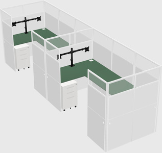 U-shaped cubicle