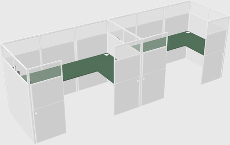 U-shaped cubicle