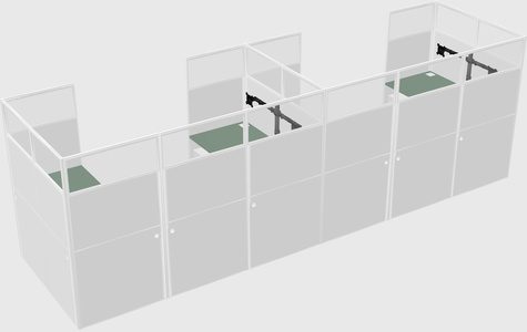 U-shaped cubicle