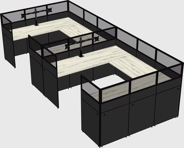 U-shaped cubicle