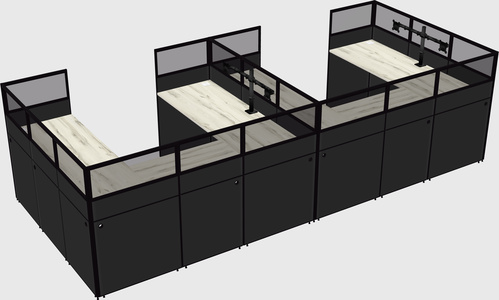 U-shaped cubicle