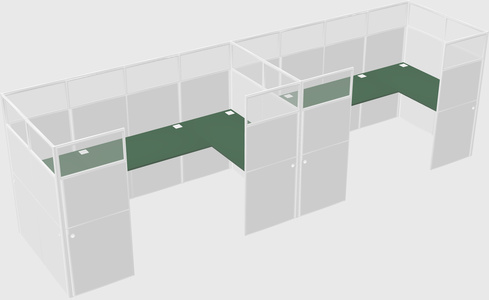U-shaped cubicle