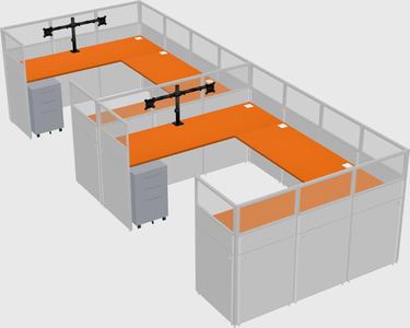 U-shaped cubicle