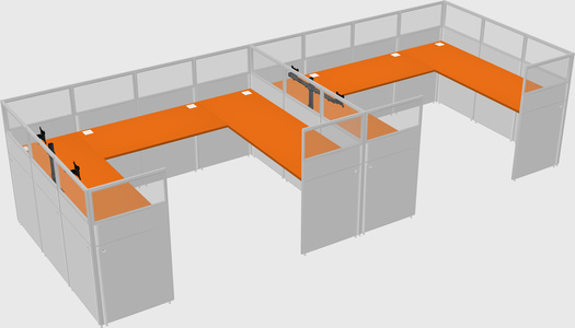 U-shaped cubicle