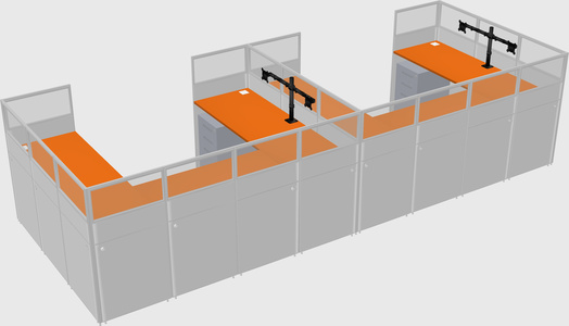 U-shaped cubicle