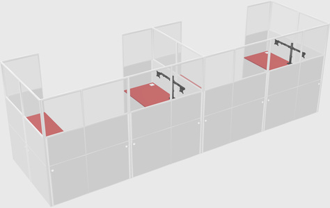 U-shaped cubicle