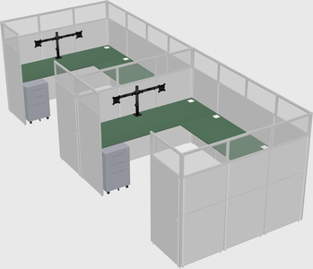 U-shaped cubicle