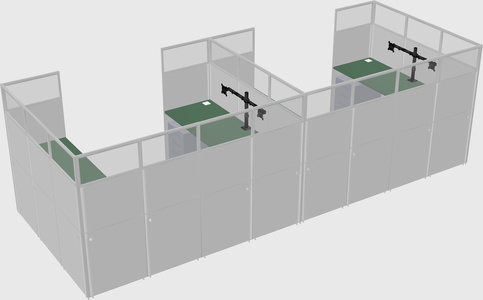 U-shaped cubicle