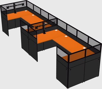 U-shaped cubicle