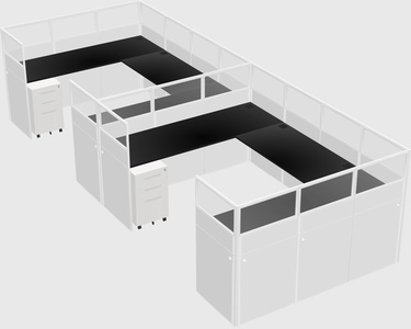 U-shaped cubicle
